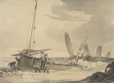 Fisker sætter ud på havet af John Augustus Atkinson