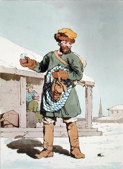 Zbitenshik, ætset af kunstneren, udgivet 1804 (farve litho) af John Augustus Atkinson
