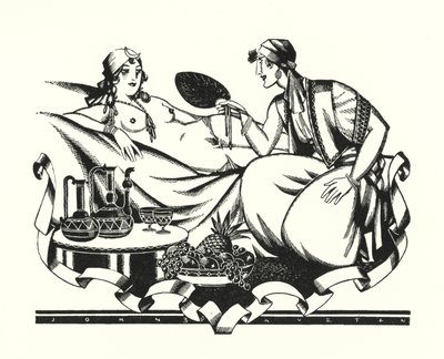 Illustration til Don Juan af Lord Byron (litho) af John Austen