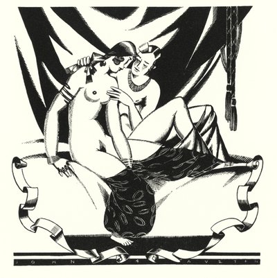 Illustration til Don Juan af Lord Byron (litho) af John Austen