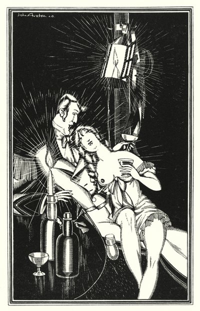 Illustration til Don Juan af Lord Byron: Men Juan var ganske "A Broth of a Boy" (litho) af John Austen