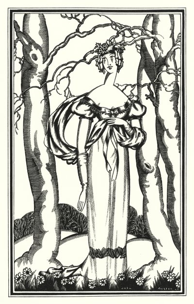 Illustration til Don Juan af Lord Byron: Lady Adeline, My Dian of the Efesians (litho) af John Austen
