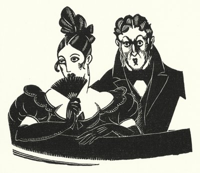 Illustration til Madame Bovary af Gustave Flaubert (litho) af John Austen