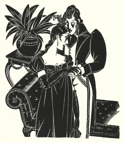 Illustration til Madame Bovary af Gustave Flaubert (litho) af John Austen