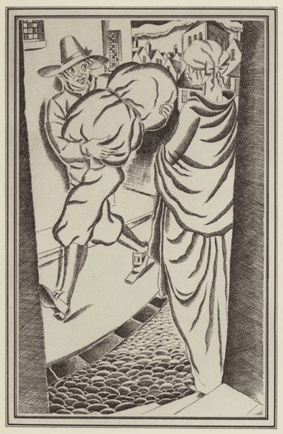 Illustration til Moll Flanders af Daniel Defoe (litho) af John Austen