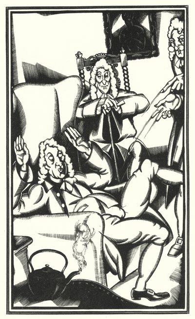 Illustration til Tristram Shandy af Laurence Sterne (litho) af John Austen