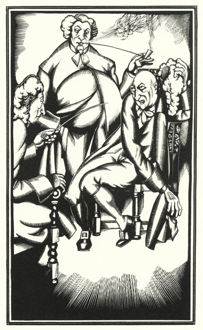 Illustration til Tristram Shandy af Laurence Sterne (litho) af John Austen