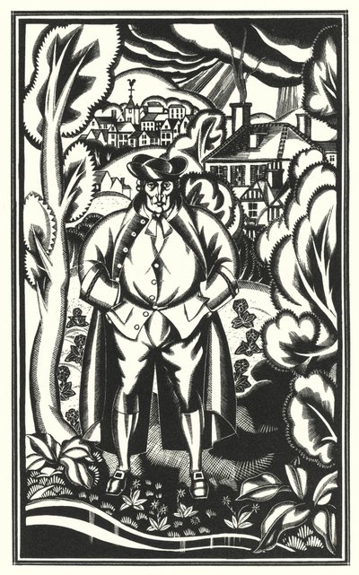Illustration til Tristram Shandy af Laurence Sterne (litho) af John Austen