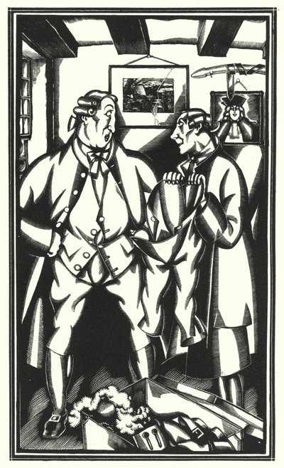 Illustration til Tristram Shandy af Laurence Sterne (litho) af John Austen