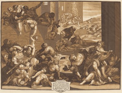 Massakren på de uskyldige af John Baptist Jackson, after Jacopo Tintoretto