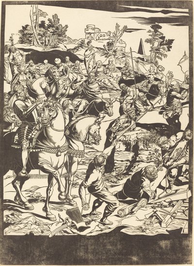 Korsfæstelsen [venstre plade] af John Baptist Jackson after Jacopo Tintoretto