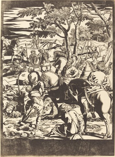 Korsfæstelsen [højre plade] af John Baptist Jackson after Jacopo Tintoretto