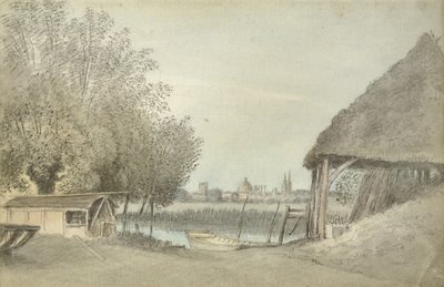 Ferry Hinksey, nær Oxford, 15. juni 1789 (akvarel over grafit, på papir) af John Baptist Malchair