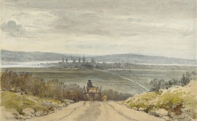 Oxford fra Shotover Hill, fra erindring, 10. januar 1791 af John Baptist Malchair