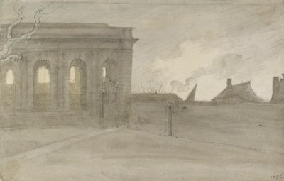 Pembroke College. Oxon., 9. november 1786 af John Baptist Malchair