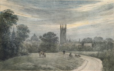 Indgangen til Oxford fra London, fra erindring, 16. juli 1790 af John Baptist Malchair