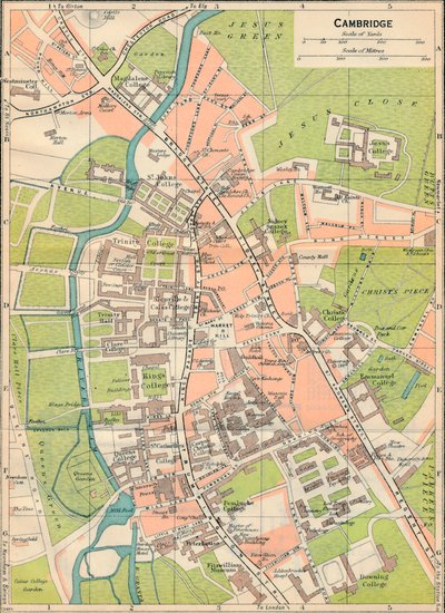 Cambridge, det 20. århundrede af John Bartholomew