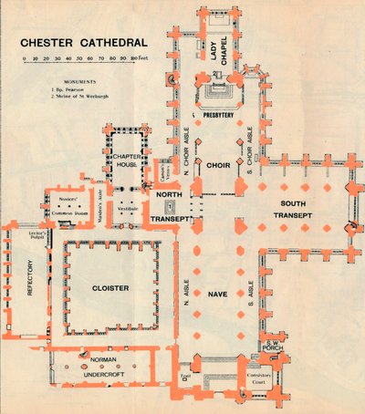 Chester Cathedral, c20th Century af John Bartholomew