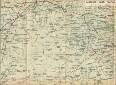 Dartmoor - North Section, c20th Century af John Bartholomew