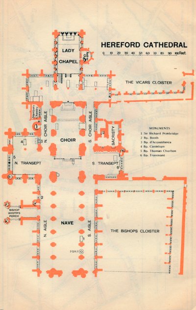 Hereford Cathedral, c20th Century af John Bartholomew