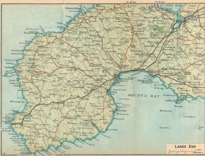 Lands End, c20th Century af John Bartholomew