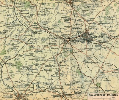 Shakespeare Country, det 20. århundrede af John Bartholomew