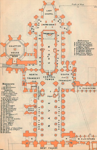 Wells Cathedral c20th Century af John Bartholomew