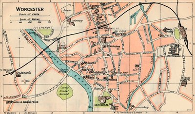 Worcester, det 20. århundrede af John Bartholomew