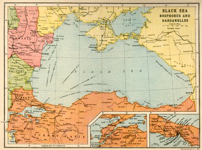 Sortehavet: Bosporus og Dardanellerne, c1914, c1920. af John Bartholomew and Son