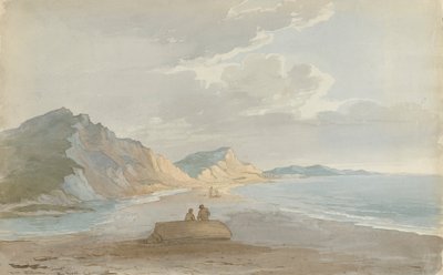 Stranden ved Charmouth af John Baverstock Knight