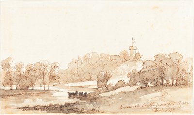 Warwick Castle fra Avon af John Baverstock Knight