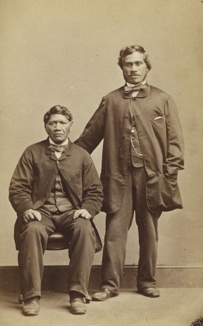 Takerei og Hapimana, ca. 1863 (albumin print) af John Beattie