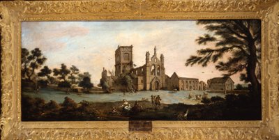 Udsigt over Kirkstall Abbey fra nordvest af John Bouttats