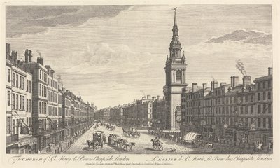Kirken St. Mary le Bow i Cheapside London af John Bowles