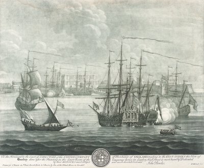 Udsigt over Bombay (Indien), dedikeret til direktøren for British East India Company. Gravering af John Bowles () af John Bowles