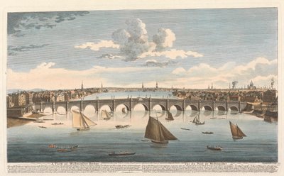 Udsigt over Westminster Bridge af John Boydell