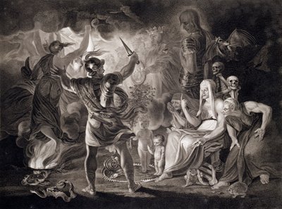 Macbeth, de tre hekse og Hecate, 1805 af John Boydell