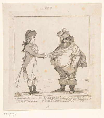 Fox and the Prince of Wales, 1783 Falstaff & hans prins (titel på objekt) af John Boyne
