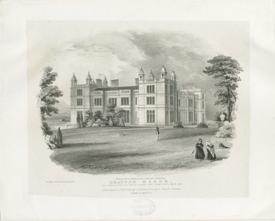 Drayton Bassett - "Drayton Manor": engravingdani af John Brandard