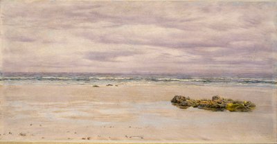 Kennack Sands, Cornwall, ved lavvande, 1877 af John Brett