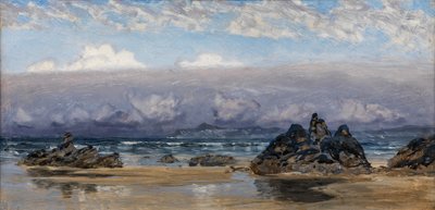 Newquay, Cornwall (Olie på lærred) af John Brett