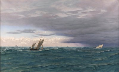 Yachts in a Seaway, Middelhavet, 1871 af John Brett