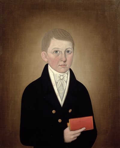 Dreng holder en bog, ca. 1810 af John Brewster