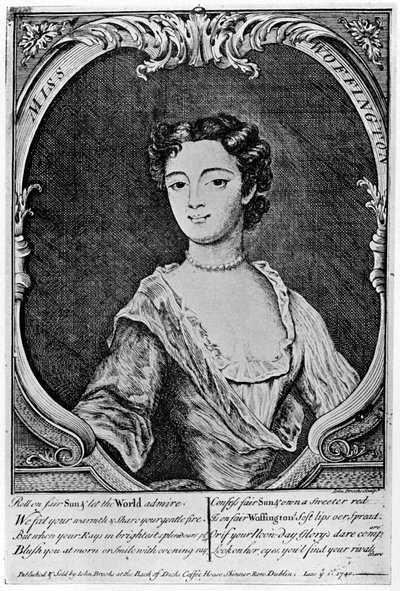 Margaret Peg Woffington 1720-1760, irsk skuespillerinde, 1700-tallet 1905. af John Brooks