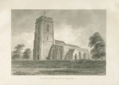Aldridge Church: sepia tegning af John Buckler