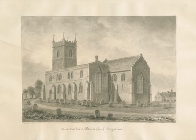 Alrewas Church: sepia drawing, 1848dani af John Buckler