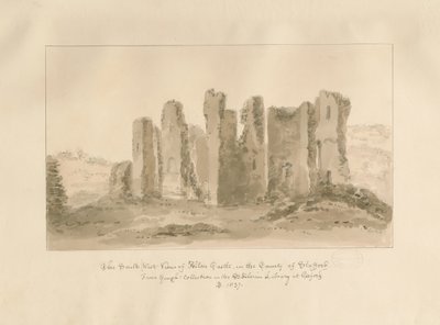 Alton Castle: sepia tegning af John Buckler