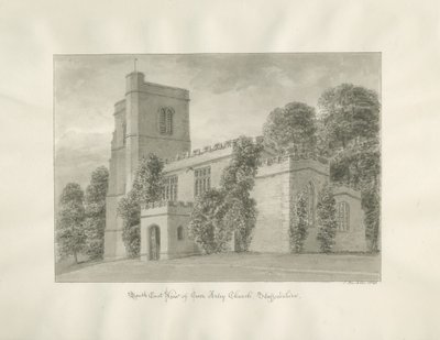 Arley Church: sepia tegning af John Buckler