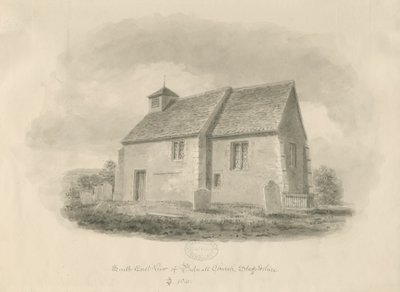 Bednall Church: sepia drawing, 1841dani af John Buckler
