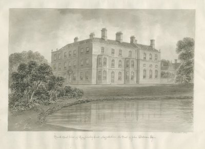 Biddulph - Knypersley Hall [ny]: sepia-tegning af John Buckler